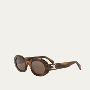 Celine Triomphe Acetate Oval Sunglasses